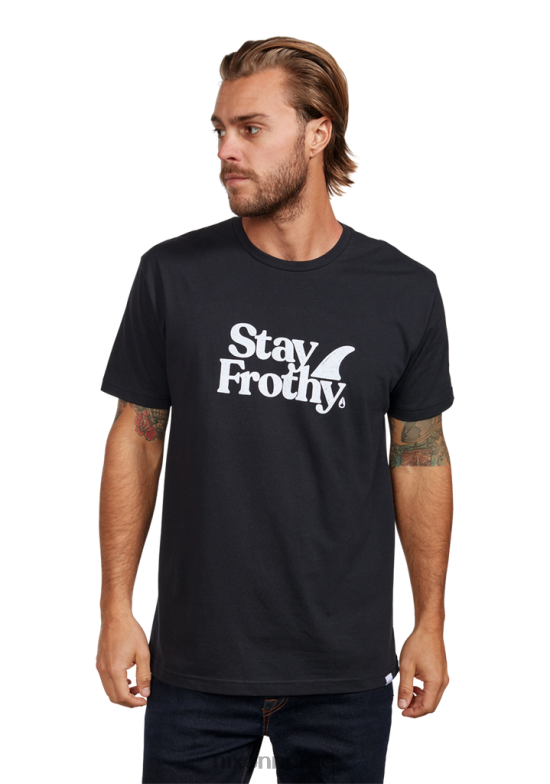 Nixon hold deg skummende repreve t-skjorte 42H0X514 klær svart hvit