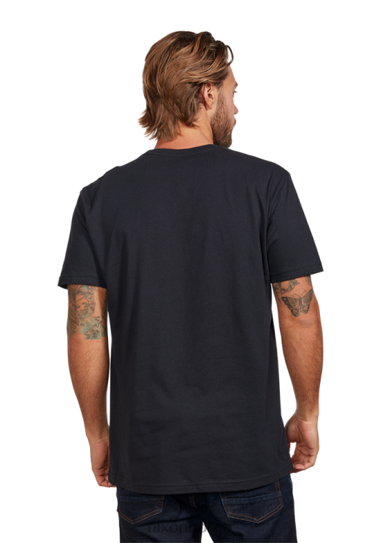 Nixon hold deg skummende repreve t-skjorte 42H0X514 klær svart hvit