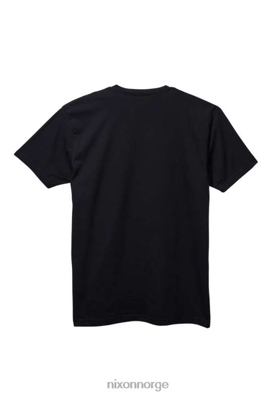 Nixon og script øko-repreve t-skjorte 42H0X499 klær svart hvit