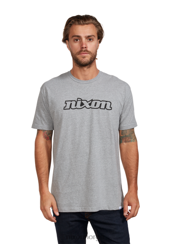 Nixon og script øko-repreve t-skjorte 42H0X501 klær mørk gråmelert/svart
