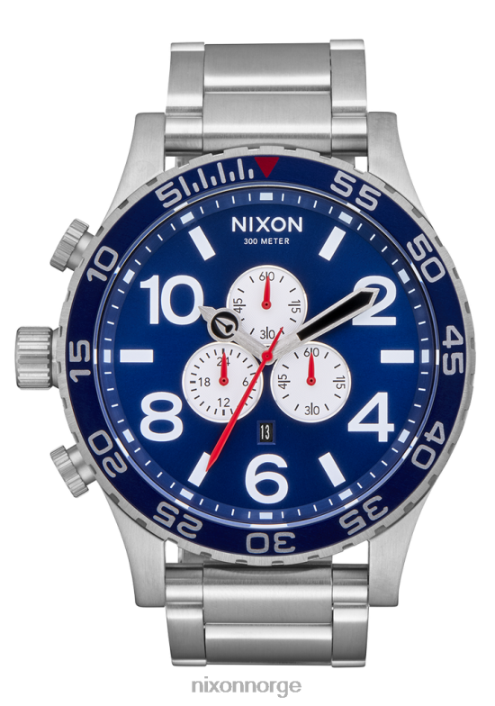 Nixon 51-30 krono 42H0X28 se marine solstråle/sølv