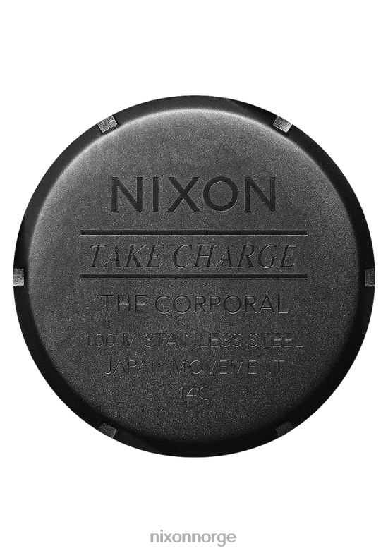 Nixon korporal rustfritt stål 42H0X63 se helt svart