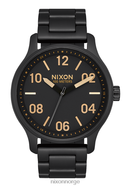 Nixon patrulje 42H0X124 se matt sort/gull