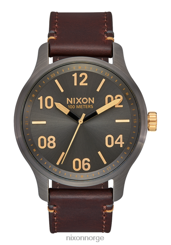 Nixon patruljeskinn 42H0X104 se gunmetall/gull