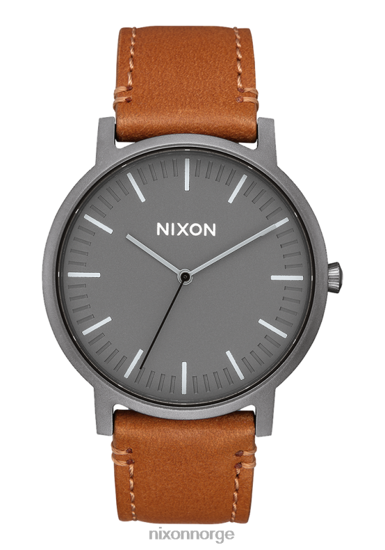 Nixon porter skinn 42H0X62 se gunmetall/kull/taupe