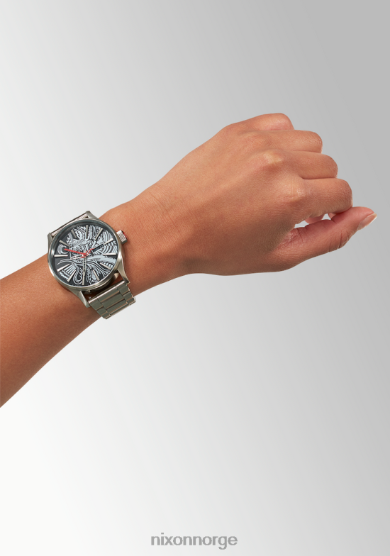 Nixon rullende steiner vaktpost i rustfritt stål 42H0X133 se sølv/svart