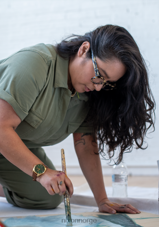 Nixon thalia skinn 42H0X257 se all gull/grønn solstråle