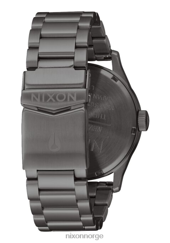 Nixon vakt i rustfritt stål 42H0X10 se gunmetal/svart solstråle