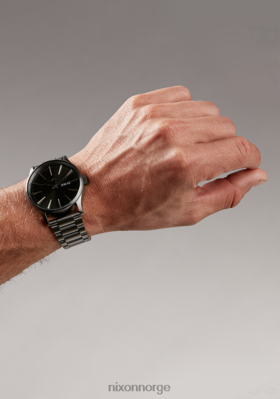 Nixon vakt i rustfritt stål 42H0X10 se gunmetal/svart solstråle