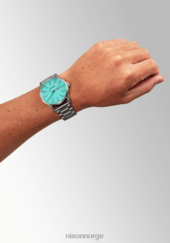 Nixon vakt i rustfritt stål 42H0X11 se sølv/turkis