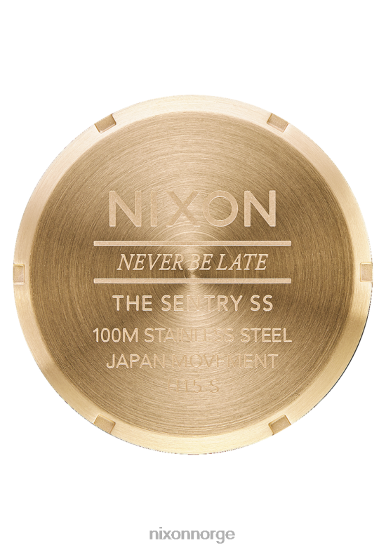 Nixon vakt i rustfritt stål 42H0X14 se okseblod solstråle/gull