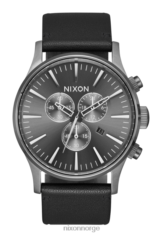 Nixon vaktpost chrono skinn 42H0X109 se alle gunmetall/svart