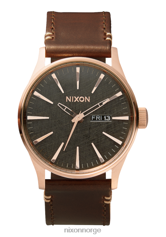 Nixon vaktskinn 42H0X51 se rosa gull/gunmetal/brun