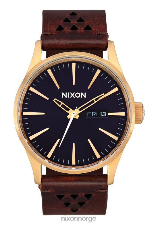Nixon vaktskinn 42H0X56 se gull/indigo/brun