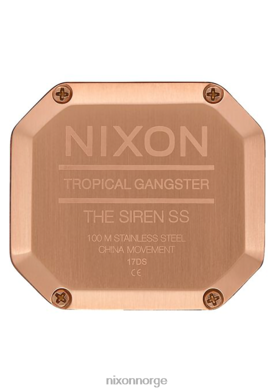 Nixon sirene i rustfritt stål 42H0X211 se rosa gull/rosa marmor