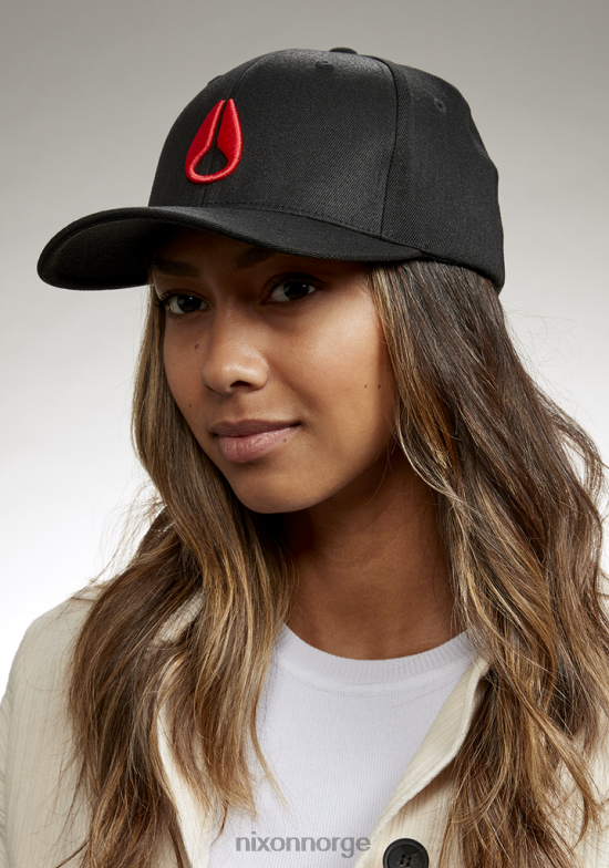 Nixon dyp ned flexfit atletisk passform lue 42H0X401 tilbehør svart, rød