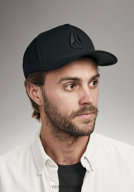 Nixon dypt nede atletisk snapback 42H0X404 tilbehør helt svart/svart