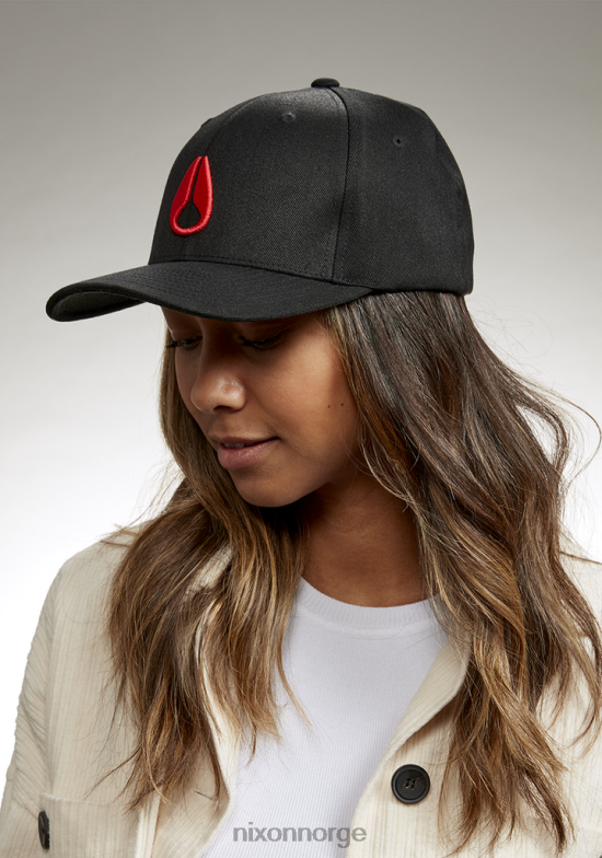 Nixon dypt nede snapback 42H0X426 tilbehør svart, rød