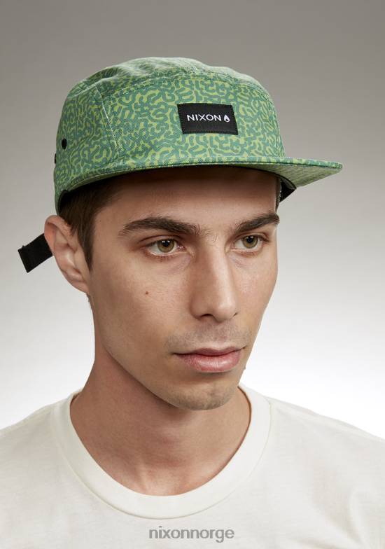 Nixon mikey 5 panel lue 42H0X341 tilbehør squigg/grønn