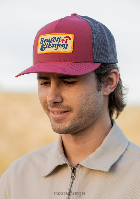 Nixon søk på lastebilsjåfør 42H0X456 tilbehør burgunder/grå