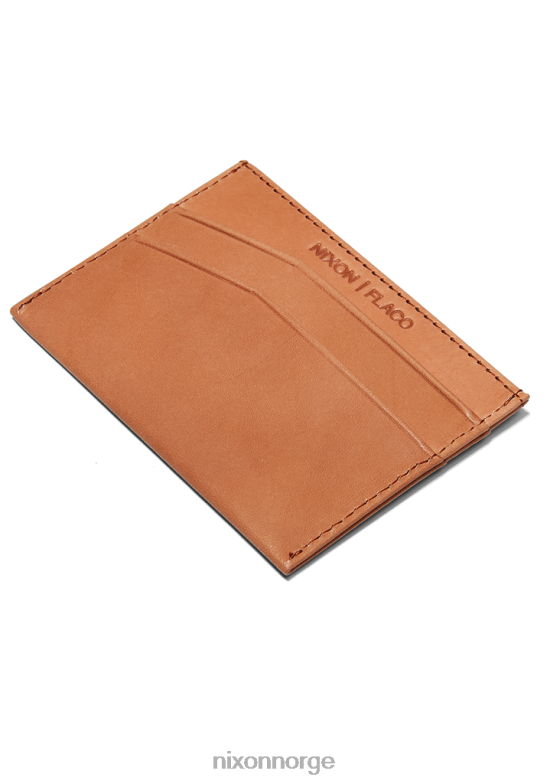 Nixon flaco skinn kort lommebok 42H0X531 tilbehør tan