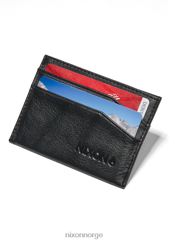 Nixon flaco skinn kort lommebok 42H0X532 tilbehør svart