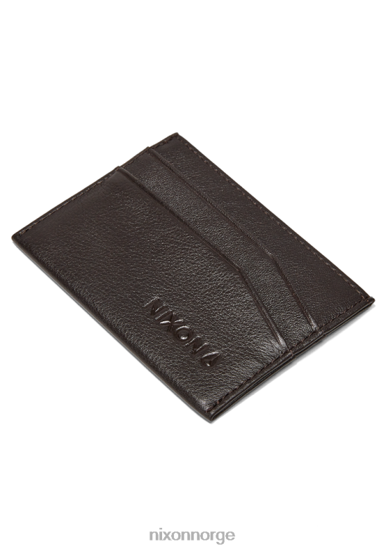 Nixon flaco skinn kort lommebok 42H0X533 tilbehør brun