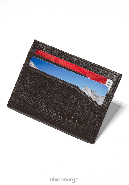 Nixon flaco skinn kort lommebok 42H0X533 tilbehør brun