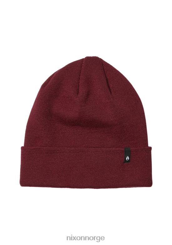 Nixon distriktsbeanie 42H0X355 tilbehør mørkt kirsebær